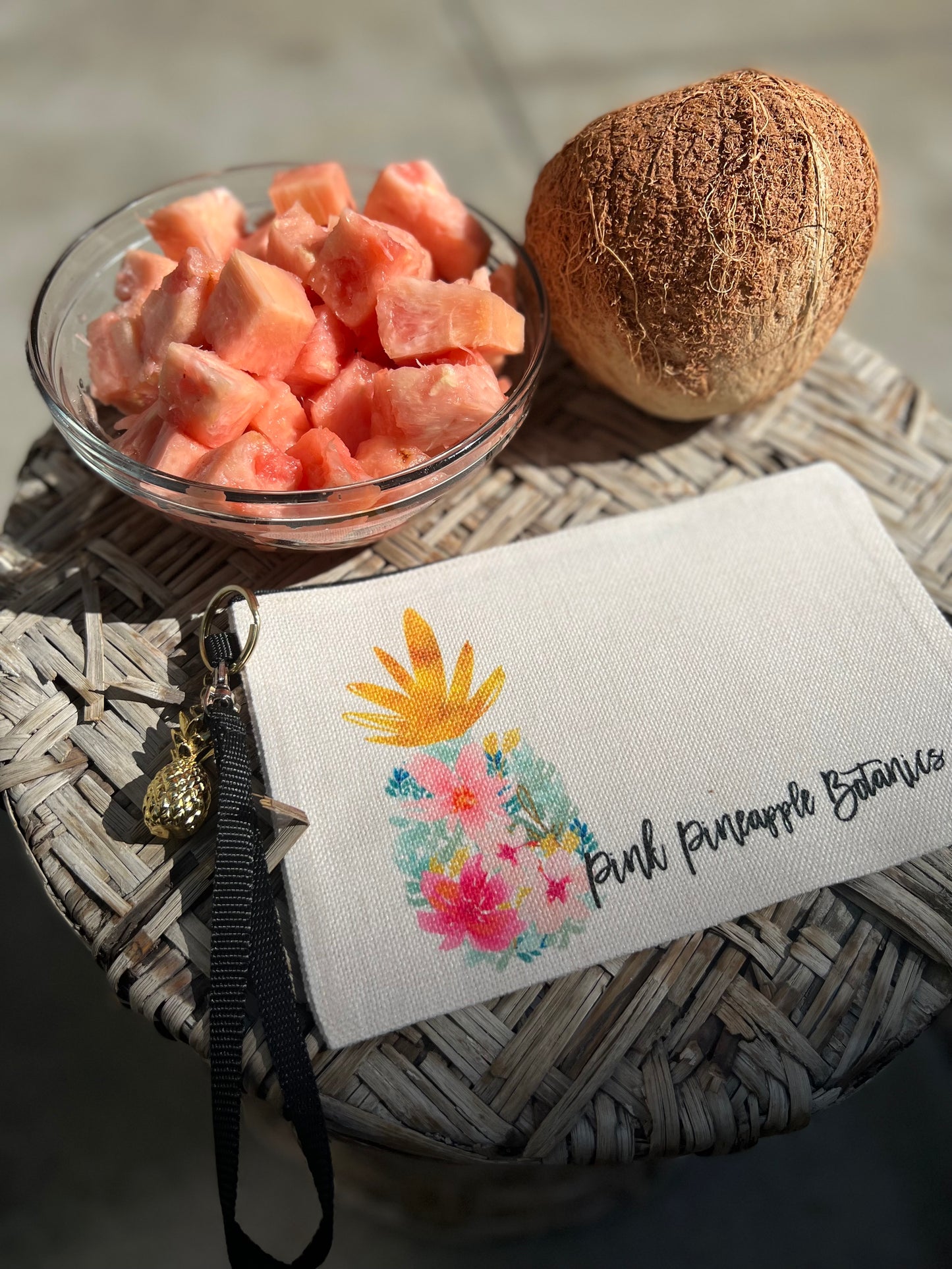 Pink Pineapple Skincare/ Make Up Bag