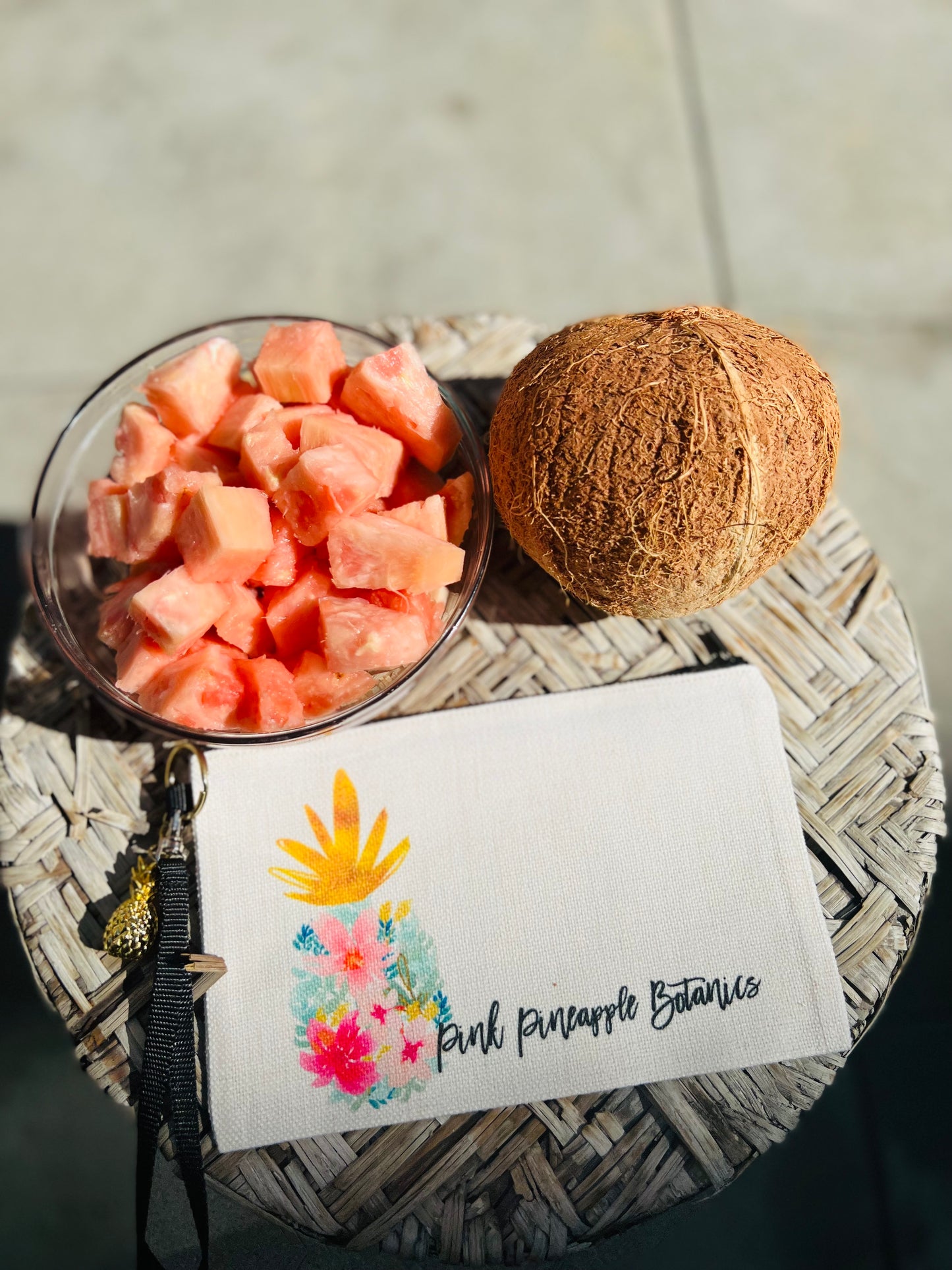 Pink Pineapple Skincare/ Make Up Bag